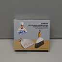 MR.SIGA Mini Dustpan and Brush Set, Portable Cleaning Brush and Dustpan Combo with Bamboo Handle, 1 Set (White)