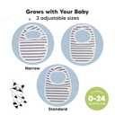 8-Pack Organic Baby Bibs for Boys, Girls - Soft Cotton Drooling and Teething Bibs for Baby Girl & Boy, Extra Absorbent, Easy to Clean & Put On for Toddler, Newborn, Infant 0-24 Months (Grayscape)
