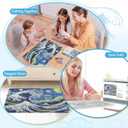 EsLuker.ly Latch Hook Rug Kit DIY Crochet Carpet for Beginners, Sea Wave Patterns Pre-Printed Canvas Yarn Rug Hooking Kits, Creative Craft Home Decor Ideal for Learning Rug Making