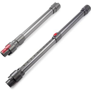 Extension Telescopic Wand Compatible with Dyson V7 V8 V10 V15 Vacuum Cleaner,Replacement Quick Release Rod Stick Adjustable Length Range 17.7 to 27.2 Inch (Grey)