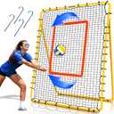 SPOYNAL 7x4 FT Volleyball Rebounder Net, 5-Angle Volleyball Training Equipment, Adjustable Rebounder Net Practice Setting, Spiking, and Bumping, Practice Net for Baseball, Softball, Lacrosse, Soccer