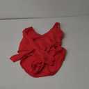 Lands' End Women's Side Tie Wrap One Piece Swimsuit 8 Coral Roses