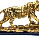 XINDAM Bronze Large Tiger Statue Resin Frgurines Decorative Home & Office Figurines Home Office Display Craft Living Room Decor Ornaments for Tabletop, Measures 17.6 inches long, 5.9 inches wide, and 10.3 inches tall