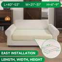 OHSIO Couch Cover, Stretch Sofa Cover, Soft Seat Cushion Covers Washable, Sectional L Shape Sofa Slipcover, Wear Stain Resistant Pet Friendly Furniture Protector for Home (1 Seat Cover M, Ivory)