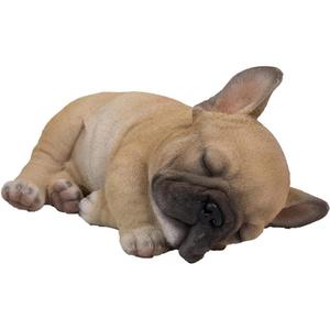 Hi-Line Gift Ltd, Pet Pals French Bulldog Puppy Sleeping, 7-inch Length, Indoor Outdoor Statue Figurine