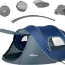 Camping Tent, Pop Up Instant Tent for 2-3 Person, Sets Up in Just Seconds, Waterproof Durable Tent with Carry Bag for Camping Hiking Outdoor (Navy Blue)