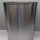 Home Basics Open Top Waste Bin, Silver, Measures: 9.5" x 10.25" & Capacity: 8 Lt.