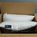 Sidney Sleep Curved Pillow Covers - Full Length Zipper Closure - Premium Soft Brushed Microfiber - 20 x 37 Inches - Fits Curved Side Sleeper Pillows (King, White)