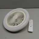 Socket Fan Light with Remote Control, 3 Colors 3000K-6500K Dimmable LED Light Bulb Fan Screw in Ceiling Fan for Bedroom, Kitchen, Storage Room, Closet, Wireless Small Ceiling Fans with Lights - White