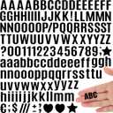Letter Stickers Small Alphabet Stickers Numbers and Letters Self Adhesive Vinyl Waterproof Sticker for Scrapbooking, Water Bottles,Cup,Mailbox Address,Sign,DIY Crafts Art (Black, 0.5 Inch)