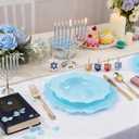 COLOSUS Light Blue Plastic Party Bowls (60 Pack) 12 Oz Disposable Soup/Salad Bowl, Fancy Shatterproof Dinnerware for Easter, Catering, Holidays, Weddings, and Everyday Use