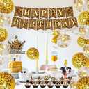 2 x Cheetah Print Birthday Decorations for Girls 26 PCS Leopard Party Decorations with Happy Birthday Banner, Balloons, Cupcake Toppers, Cake Topper Party Supplies for Safari Jungle Theme