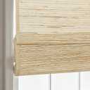 Cordless Bamboo Roman Shades, Woven Linen Roman Blinds, 25" W x 48" H