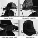 Zonon 4 Tier Hat Display Stand Wire Countertop Hat Display Rack boutique Baseball Cap Rack for Retail, Table Top, Bedroom, Entryway(Black)