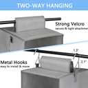 punemi 3-Shelf Hanging Closet Organizer, 2 Pack Closet Hanging Organizer with Drawers, Foldable Hanging Closet Shelves for Rv, Camper, Locker, 22.8" D x 11" W x 11" H, Grey