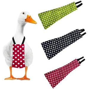 UKJENT Chicken Diapers for Hens - 3 Pack Pet Duck Diapers Adjustable with Bow Tie, Reusable & Washable Pet Diaper for Hen Rooster (M)