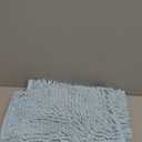 TECHMILLY Soft Fluffy Chenille Bathroom Rugs, Non Slip Absorbent Bath Mats for Bathroom, Washable and Quick Dry, Khaki, 17" x 24"