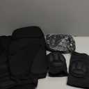 Lewtemi 3 Set Protective 3D Padded Hip EVA Short Pants Knee Pads Elbow Set Winter Protection Hip Pads Thick Non Slip Knee Sleeve Elbow Guard for Men Women Kid Ski Ice Skating(Black03,Medium,Stylish)