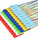 Middle Duty Plastic Seal Pull-Tite Security Seal Numbered Security Tags Self-Locking Safety Ties Zip Ties for Garment Cloethes Shoes Bags and Logistics (Green, 100 PCS)