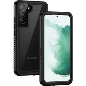 Lanhiem for Samsung Galaxy S22+ Plus Case, IP68 Waterproof Dustproof Case with Built-in Screen Protector, Heavy Duty Full Body Protective Phone Case for Samsung S22 Plus 5G, Black/Clear