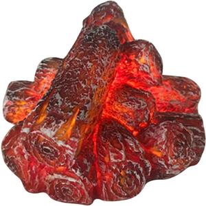 LED Simulation Charcoal Flame Lamp, Battery Powered Electronic Flameless 3D Artificial LED Firewood Log Design Lamp Fake Charcoal Light for Home Decor Christmas Ornament(size:5.51x4.72x3.74inch)
