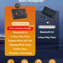Car Audio Bluetooth 5.1 Cassette Receiver, Cassette Bluetooth Adapter for Car Tape Player, Wireless Cassette Aux Adapter with Hands-Free Calling, Compatibility with Smartphones, Tablets, MP3, TF Card