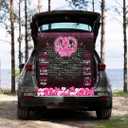 Generic Breast Cancer Awareness Photography Backdrop Breast Cancer Awareness Month Outdoor Yard Sign Hanging Banner Breast Cancer Charity Party Decoration Supplies (70.8x78.7inch (1.8 x 2m))