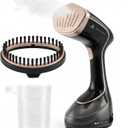 Clothes Steamer 1500W, Portable Steamer for Clothes with 20s Fast Heat, Large Detachable Tank, 3 Steam Modes, LED Display, Leak-Proof Travel Steamer, Handheld Steam Cleaner for Home and Travel (Black)