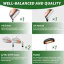 6 Pieces Kids Golf Club Set, Junior Golf Club Set Ages 4-12 Includes Stand Bag, 1# Drive, 5# Hybrid, 6/7#, 9/P# Irons and Putter, Right Hand for Boys Girls,Orange,6-10 Ages