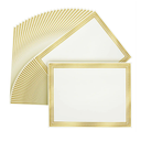 Sustainable Greetings 50 Sheets Gold Foil Award Certificate Paper 8.5 x 11 for Printing - Blank Cardstock for Graduation, Diploma and Achievement (White Awards Certificates)