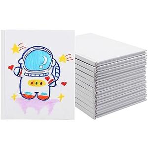 zmybcpack 12 Pack Small White Hardcover Blank Book 4.3x5.5 inch, Hardcover Blank Book for Kid to Write Stories, Draw Sketchbooks (White, 22 Sheets/ 44 Pages Each