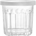 Glass Cups with Lids, 14oz Drinking Glasses, Glassware Set of 4, Glass Tumblers, Food Storage Jars