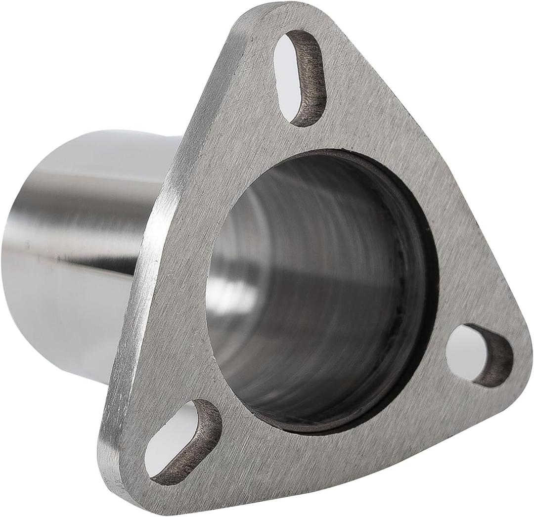 Universal Semi Direct Fit Exhaust Converter Pipe 2.5" OD 3-Bolt Flange Repair Kit T304 Stainless Steel, Exhaust Flange Repair, Weld On Exhaust Flange