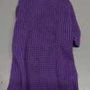 Queenmore Small Dog Sweater, Long Sleeve KnitSweater with Check Pattern, Warm Plaid Doggie Sweaters for Small Medium Dogs, Solid Pull-on Cat Knitwear, Purple S