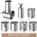 Stainless Steel Slicer Shredder Attachment for KitchenAid Stand Mixer, Cheese Grater Attachment for KitchenAid with 5 Blades, Dishwasher Safe