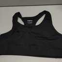 Oalka Women's Racerback Sports Fitness Support Workout Running Bras (Black, L)