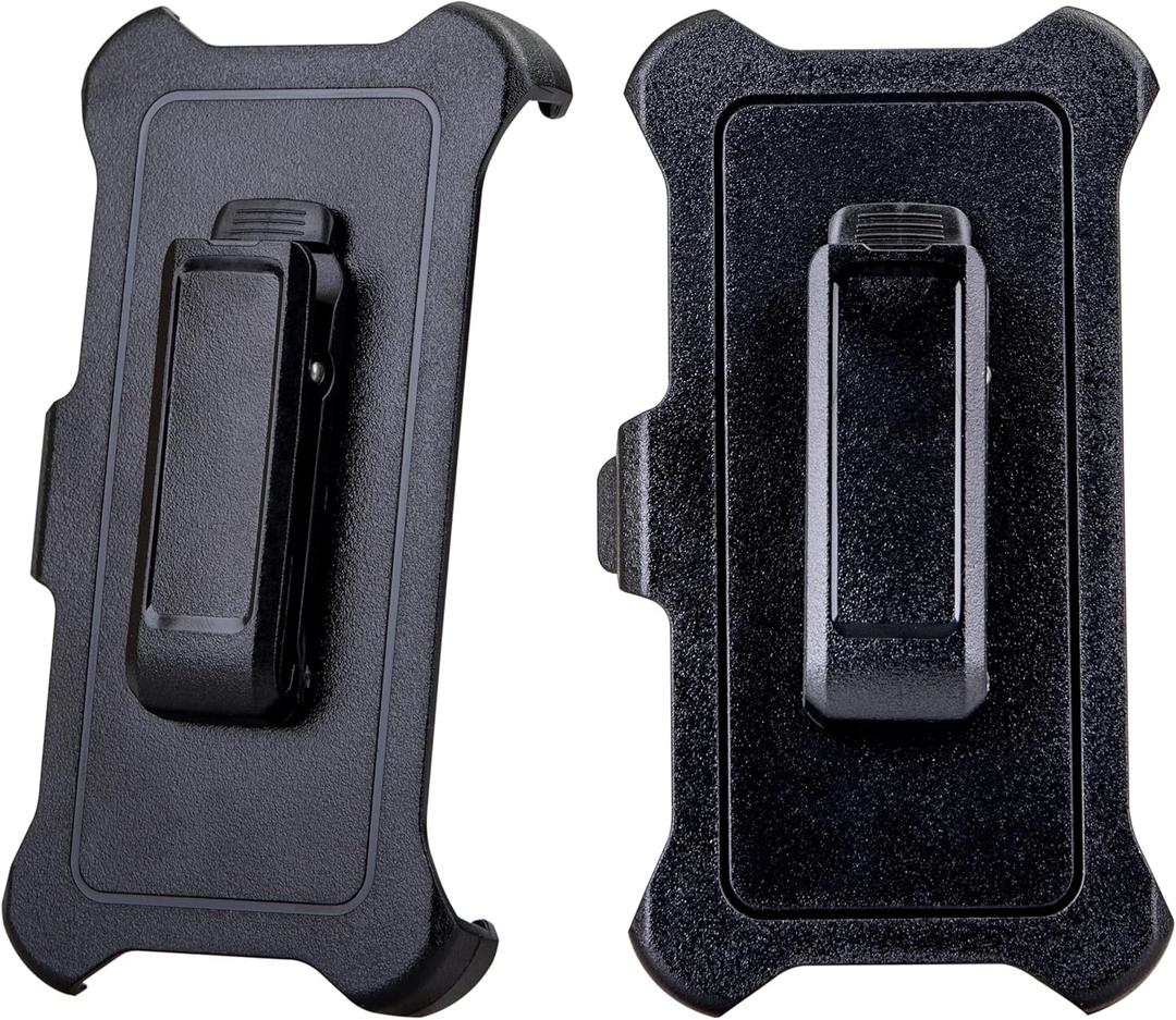 WallSkiN 2 Pack Replacement Belt Clip Holster for Apple iPhone 16 (Only!) OtterBox Defender Series Case | Clip for Belt Holder (Case Not Included)