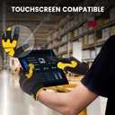 JUMPHIGH Safety Work Gloves, Men's Utility Mechanic Working Gloves for All Purpose, Touchscreen Compatible, Flexible Breathable Fit, Knuckles & Palm (M) (Yellow)