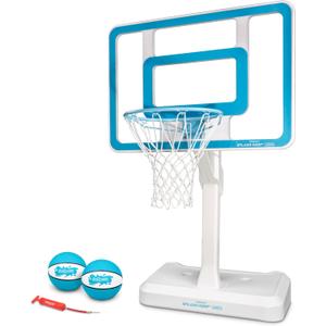 GoSports Splash Hoop Legend - Aqua or Black - Pool Basketball Hoop Game with Water Weighted Base, Adjustable Height, and Regulation Steel Rim
