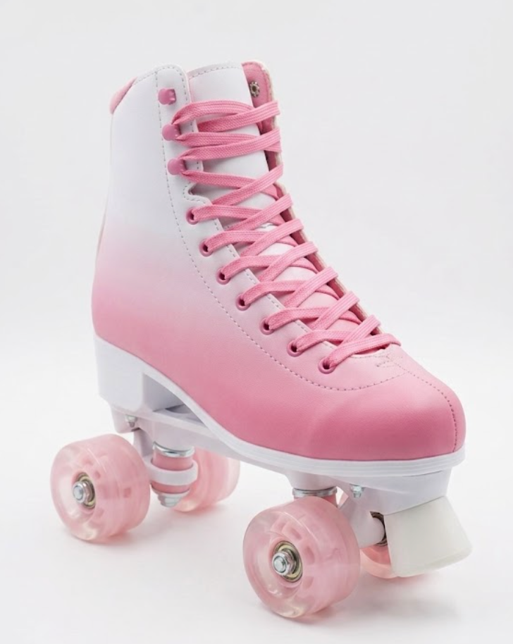 LKD Adjustable Roller Skates for Women & Men – Comfortable Quad Skates with Half-Size Adjustment, Velvet Lining, Reinforced Heel – Custom Color Options (Sizes 3-4)