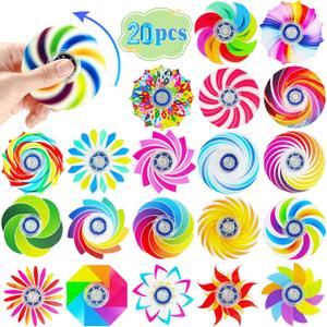Funny Fidget Spinner Bulk Toys Mini 20 Pcs,Birthday Gifts Party Favors Supplies Goodie Bags Stuffers for Kids Adults,Sensory Toys for Boys Girls Anxiety Stress Relief,Treasure Box Toy Classroom Prizes