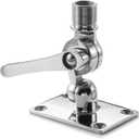 ZOMCHAIN Marine VHF Antenna Mounts, Ratchet Mount, 316 Stainless Steel Adjustable Base Mount for Boat
