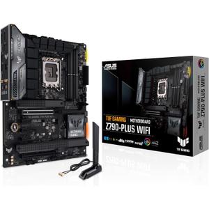 ASUS TUF Gaming Z790-Plus WiFi LGA 1700(Intel 14th,12th &13th Gen) ATX Gaming Motherboard(PCIe 5.0,DDR5,4xM.2 Slots,16+1 DrMOS,WiFi 6,2.5Gb LAN,Front USB 3.2 Gen 2 Type-C,Thunderbolt 4(USB4),Aura RGB)