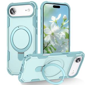 HIGLYCASE Compatible with iPhone 17 Air Case with Invisible Magnetic Kickstand [Compatible with MagSafe] [10-FT Military Drop Protection] Slim Hard Back Soft Edge Phone Cover 6.6 Inch, Blue