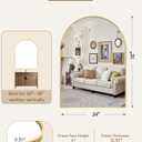 24"x32" Arched Bathroom Vanity Mirror, Brushed Gold Aluminum Frame