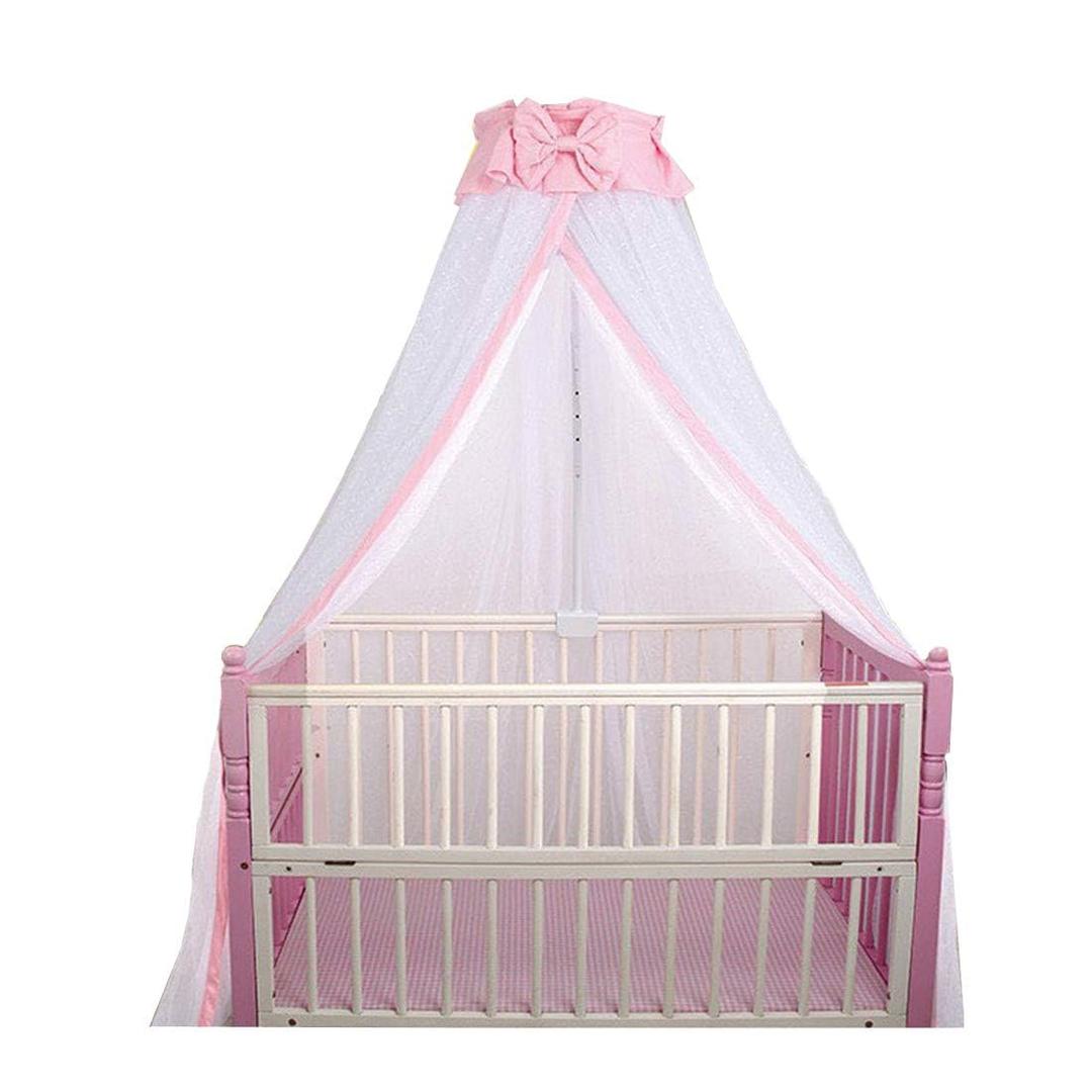 Breathable Crib Netting Bed Curtains Canopy for Kids Mosquito Net Bedroom Decor (Pink, Mosquito net)