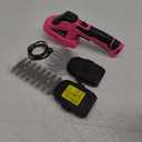 SnapFresh Cordless Grass Shears, 2-in-1 Handheld Hedge Trimmer, 7.2V Electric Grass Trimmer, Lightweight & Portable Hedge Shear with Charger, Shrubbery Trimmer for Garden Yard Lawn(Pink)