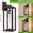 FILIYANO 20inch Dusk to Dawn Outdoor Wall Light Fixtures - 2 Packs Large Exterior Waterproof Outdoor Lighting, Modern Porch Sconces Wall Mounted Lighting, Industrial Outside Lantern for Front Door, Dusk to Dawn Sensor-20inch