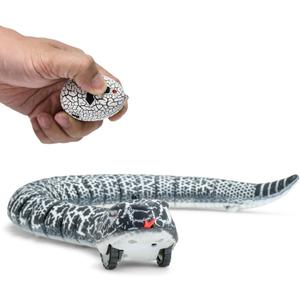 Top Race Remote Control Rattle Snake - Realistic Robot Snake Toy with Infrared Receiver - Rc Animal Prank Toy Perfect for Kids Ages 4 Up or for Adult Pranks - Makes a Great Gift