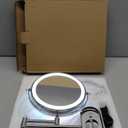 9" Magnifying Mirror with Lights 20X, Height Adjustable, Dimmable, Rechargeable, Chrome